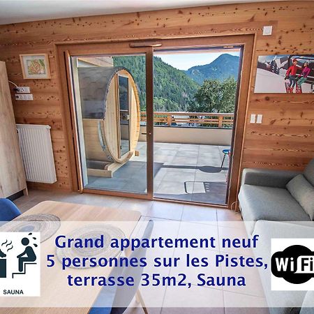 Dans Residence Neuve Le Snow Roc Sur Les Pistes, Grand Studio Cosy 5 Pers Avec Terrasse Panoramique, Sauna, Wifi Saint-Jean-dʼAulps Extérieur photo
