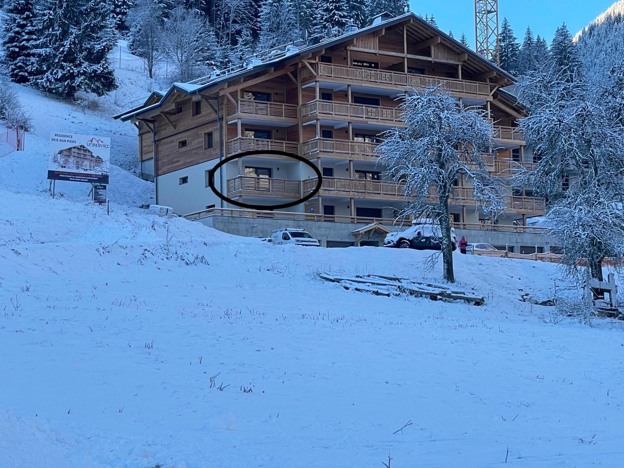 Dans Residence Neuve Le Snow Roc Sur Les Pistes, Grand Studio Cosy 5 Pers Avec Terrasse Panoramique, Sauna, Wifi Saint-Jean-dʼAulps Extérieur photo