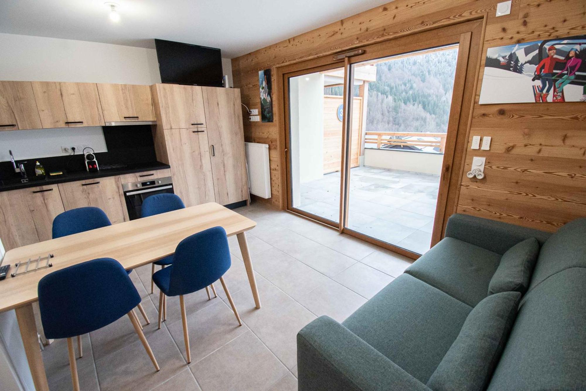 Dans Residence Neuve Le Snow Roc Sur Les Pistes, Grand Studio Cosy 5 Pers Avec Terrasse Panoramique, Sauna, Wifi Saint-Jean-dʼAulps Extérieur photo