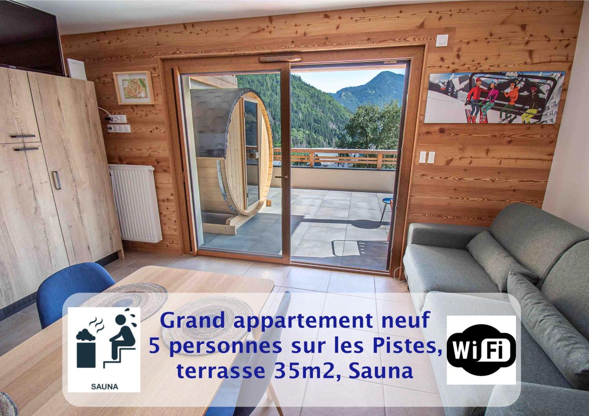 Dans Residence Neuve Le Snow Roc Sur Les Pistes, Grand Studio Cosy 5 Pers Avec Terrasse Panoramique, Sauna, Wifi Saint-Jean-dʼAulps Extérieur photo