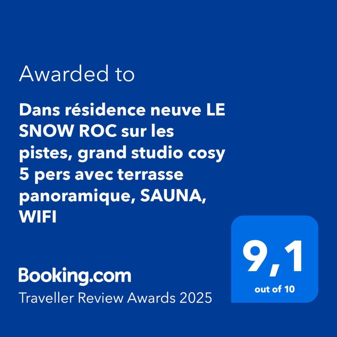 Dans Residence Neuve Le Snow Roc Sur Les Pistes, Grand Studio Cosy 5 Pers Avec Terrasse Panoramique, Sauna, Wifi Saint-Jean-dʼAulps Extérieur photo